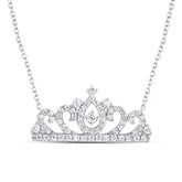 1/2CTW-DIA CN FASHION CROWN NECKLACE